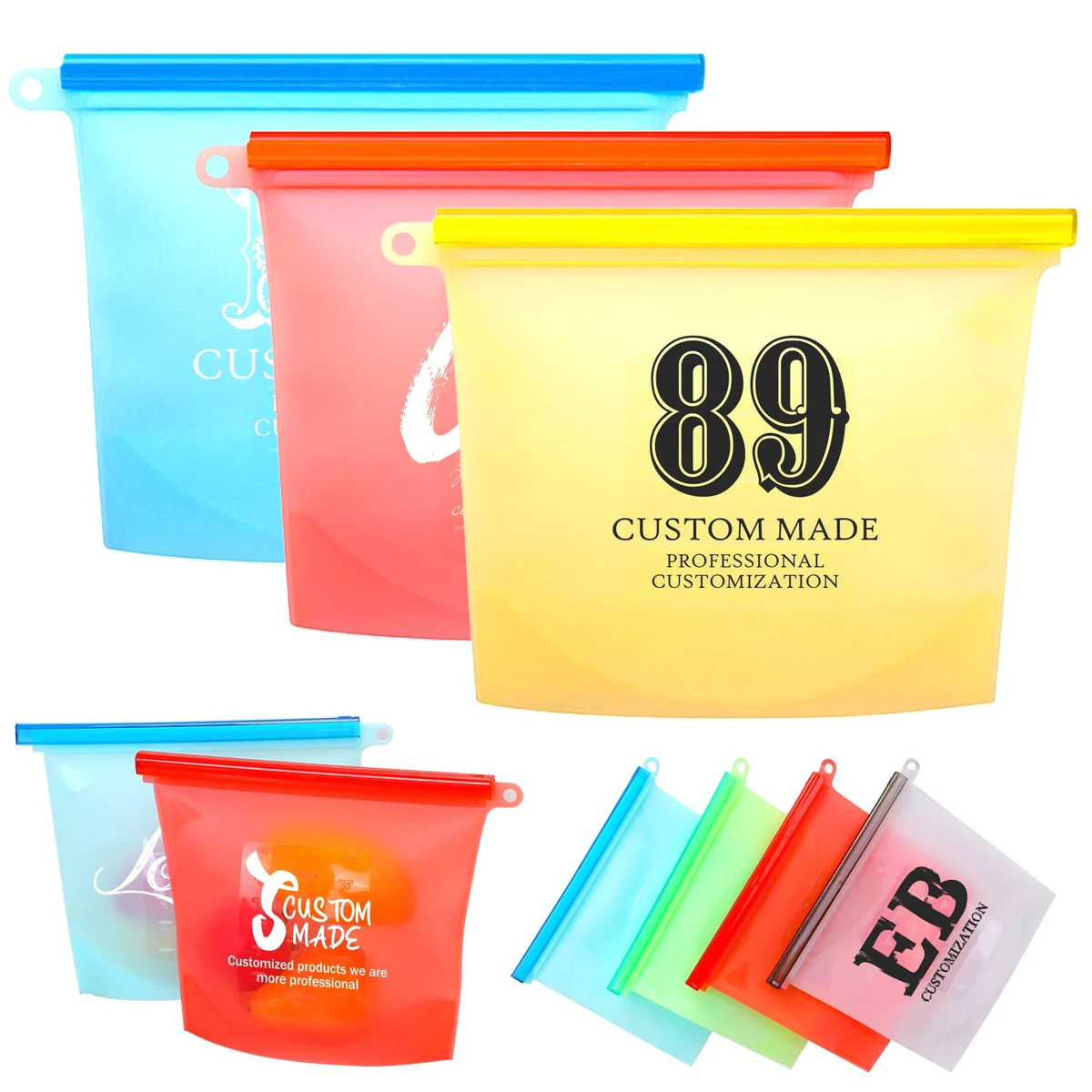 1000ML Reusable Silicone Food Storage Bag 1