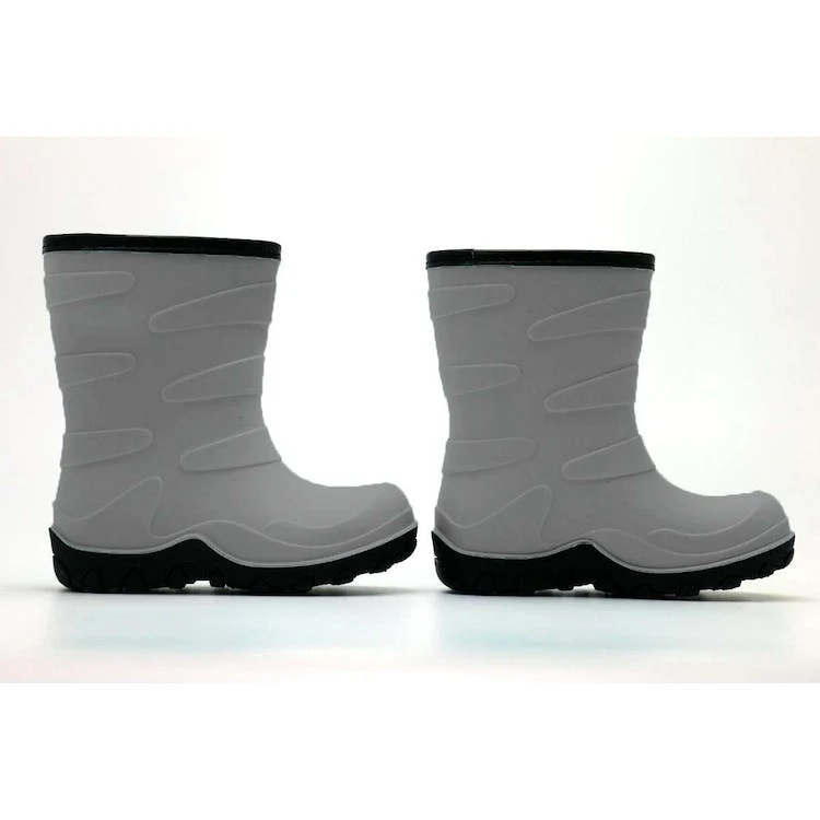 Youth Rubber Boots - Gray Sizes 2-4 Ages 6-11 Years 1