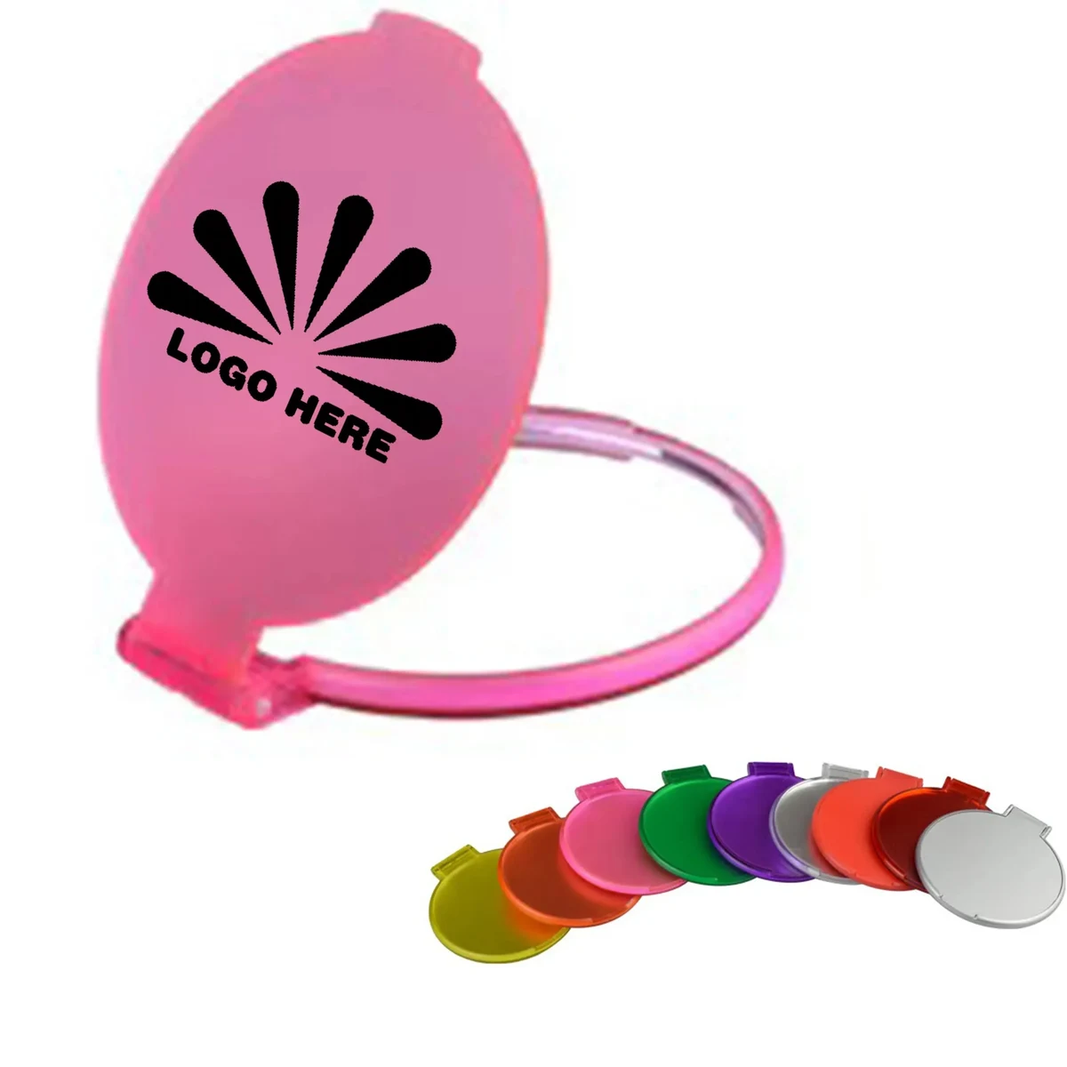 Plastic Makeup Mirror With Customizable Logo 1