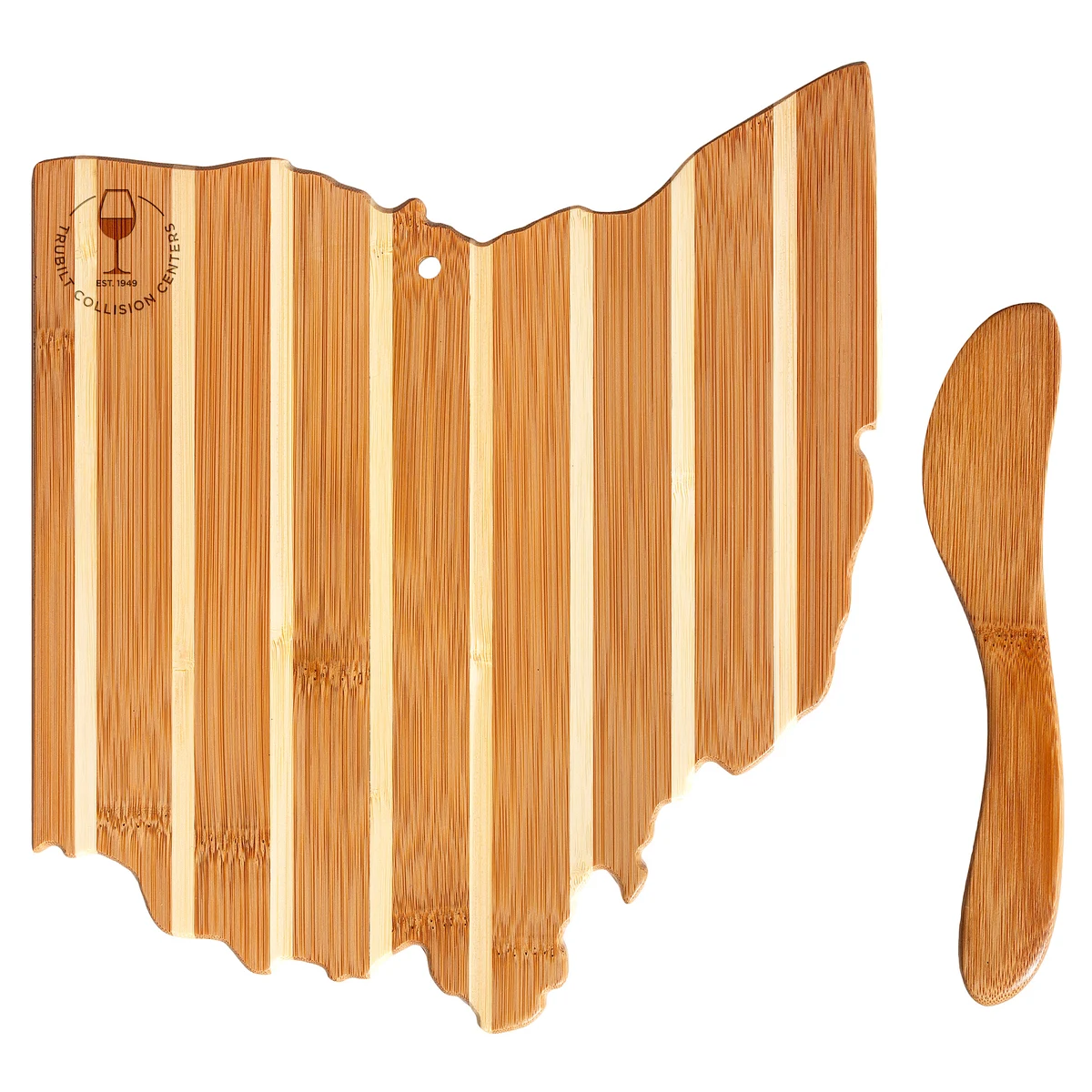 Ohio Charcuterie Board with Spreader Knife Gift Set 1