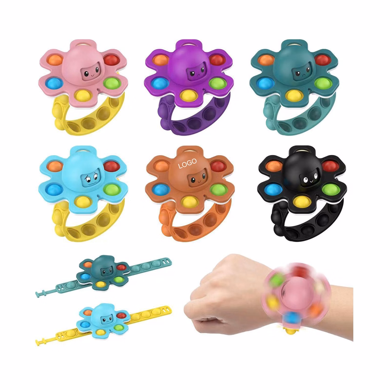 Octopus Spinning Pops Popping Fidget Wristband