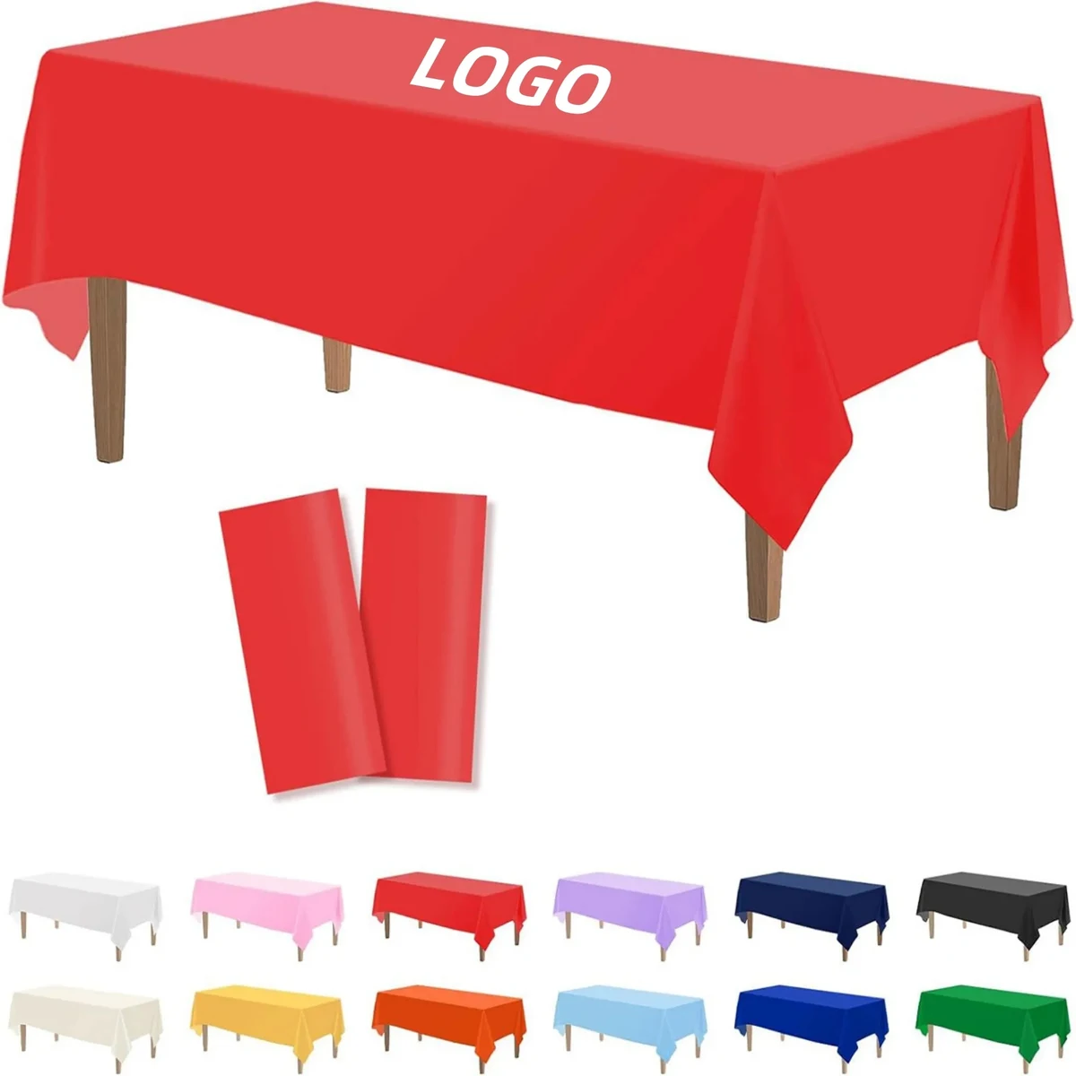 Disposable Solid-Color PEVA Thickened Enlarged Tablecloth 1