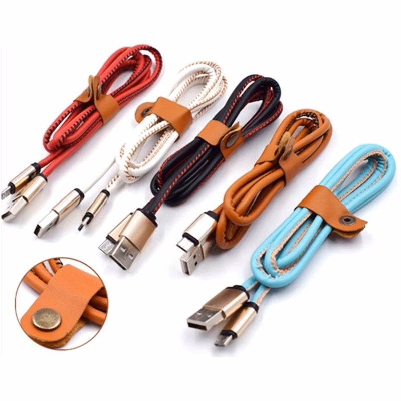  High Quality Leather USB Fast Charger Cable