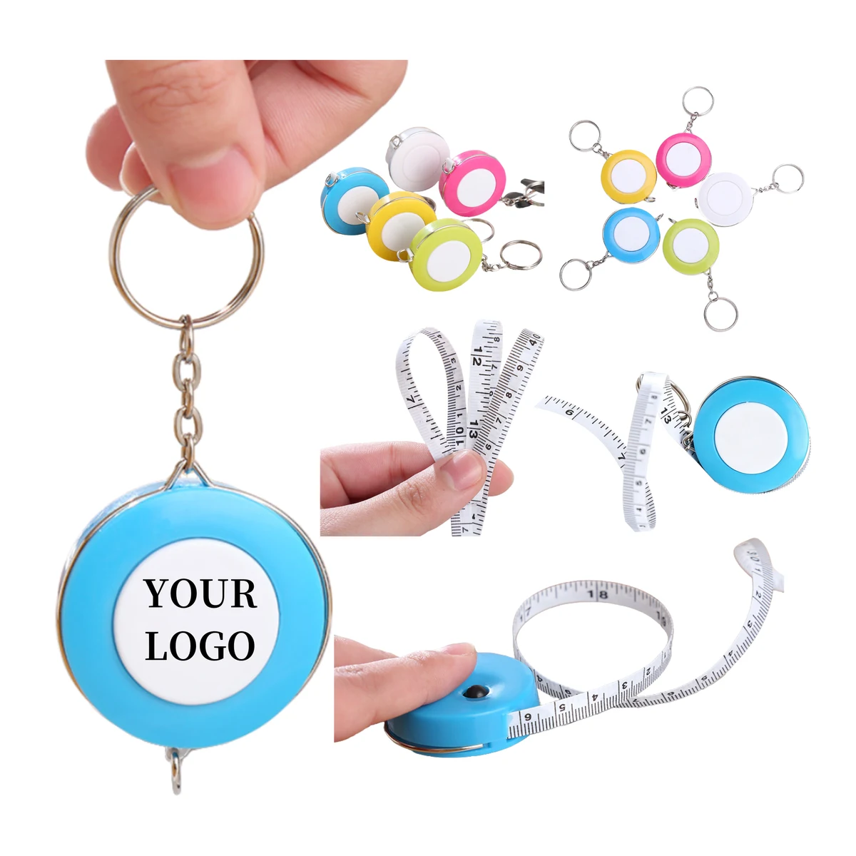 Dual-Scale 59in Tape Measure with Keychain 1
