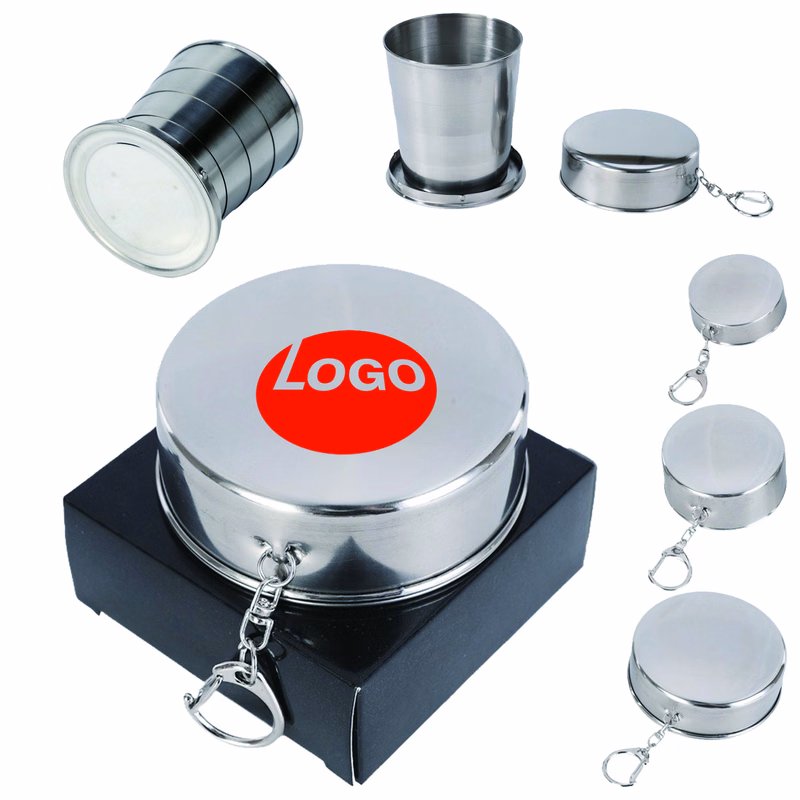 Full Color Stainless Steel Folding cup MOQ50