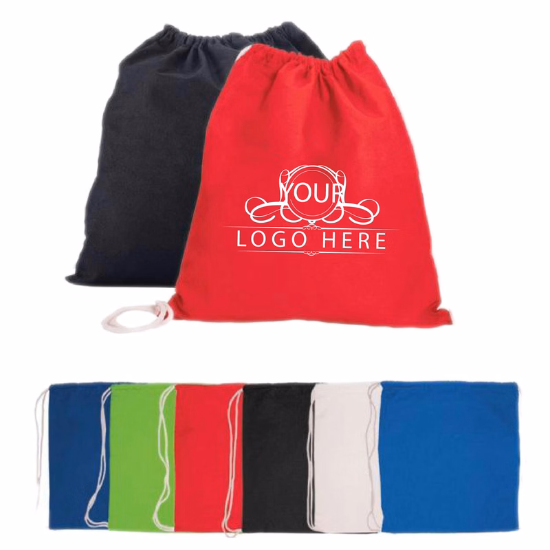 Natural Cotton Drawstring Backpack
