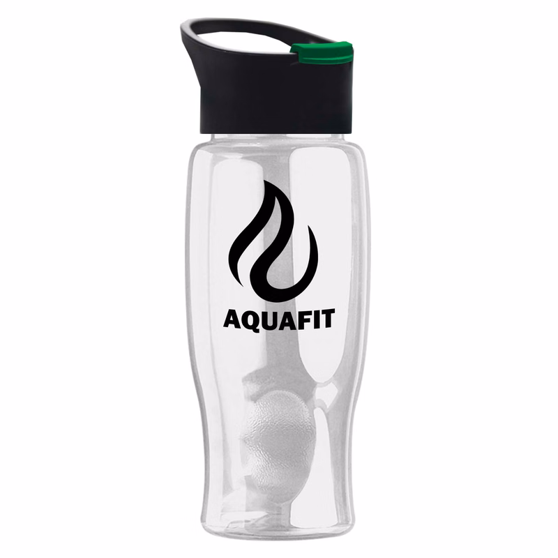 Poly-pure - 27 oz. Transparent Bottle with Pop-up