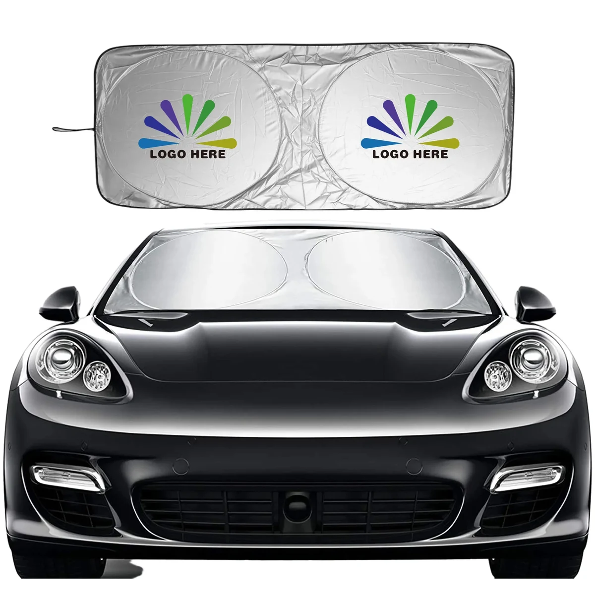 Full Color Folding Car Windshield Sunshade 1