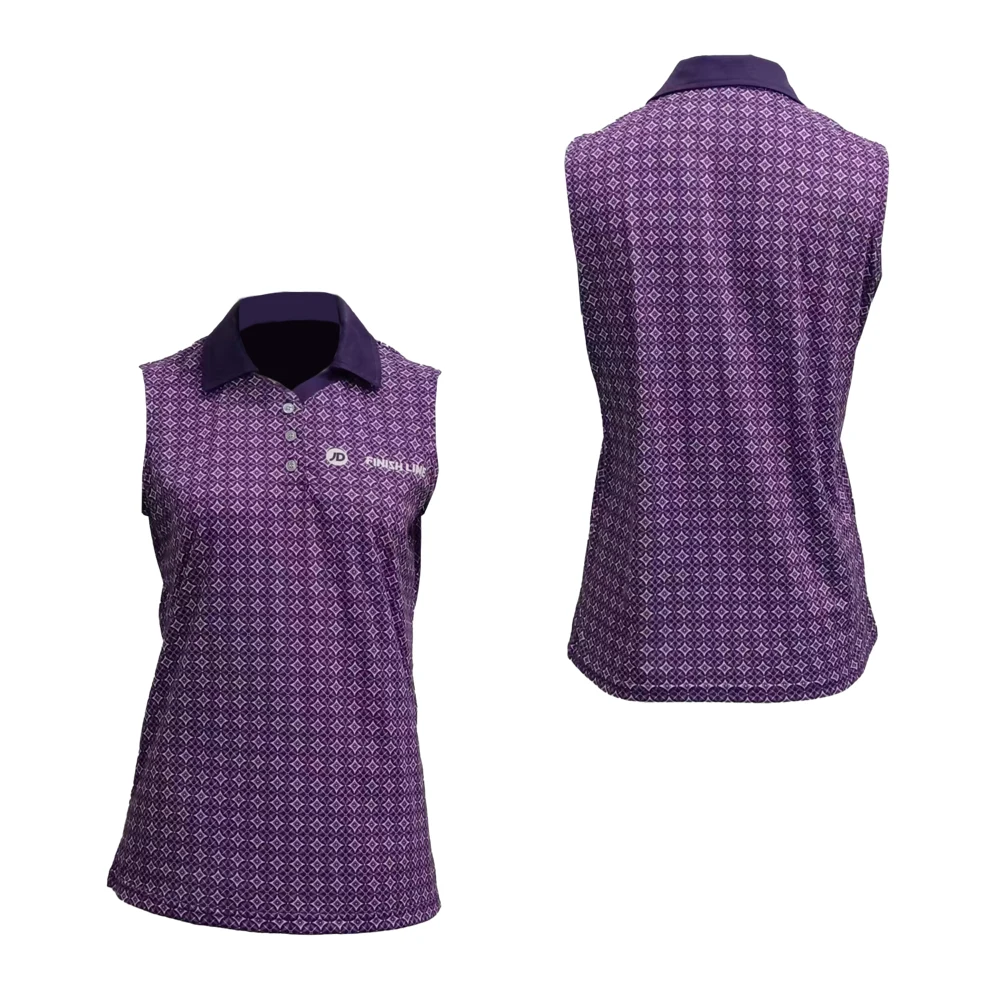 Women's Pinhole Mesh Sleeveless Polo 1