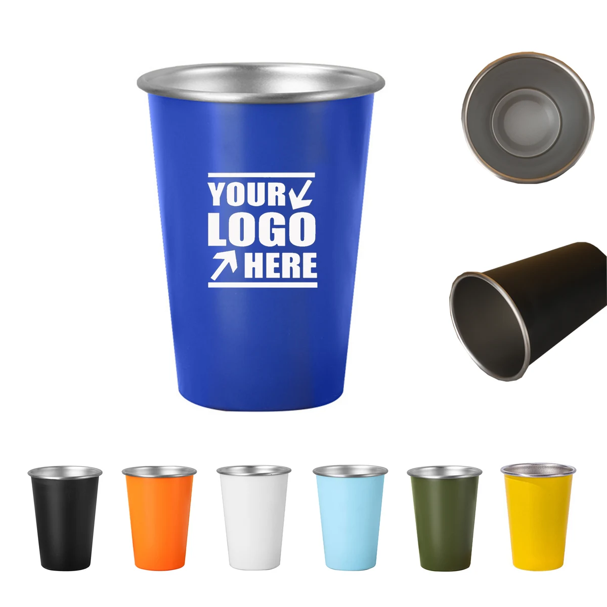 16oz Stainless Steel Drinking Cup Metal Pint 1
