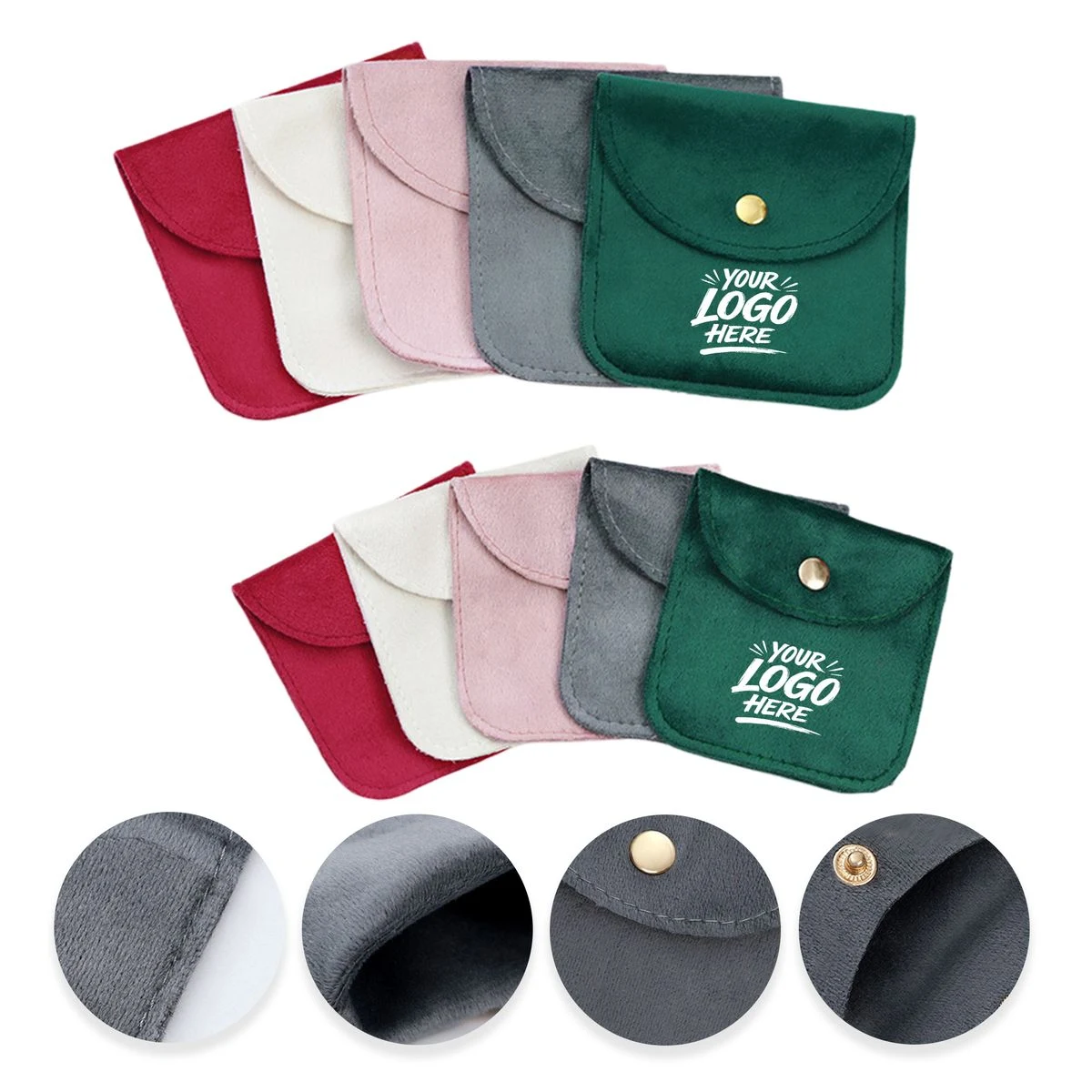 Glossy Velvet Drawstring Pouch Mini Gift Storage Bag 1