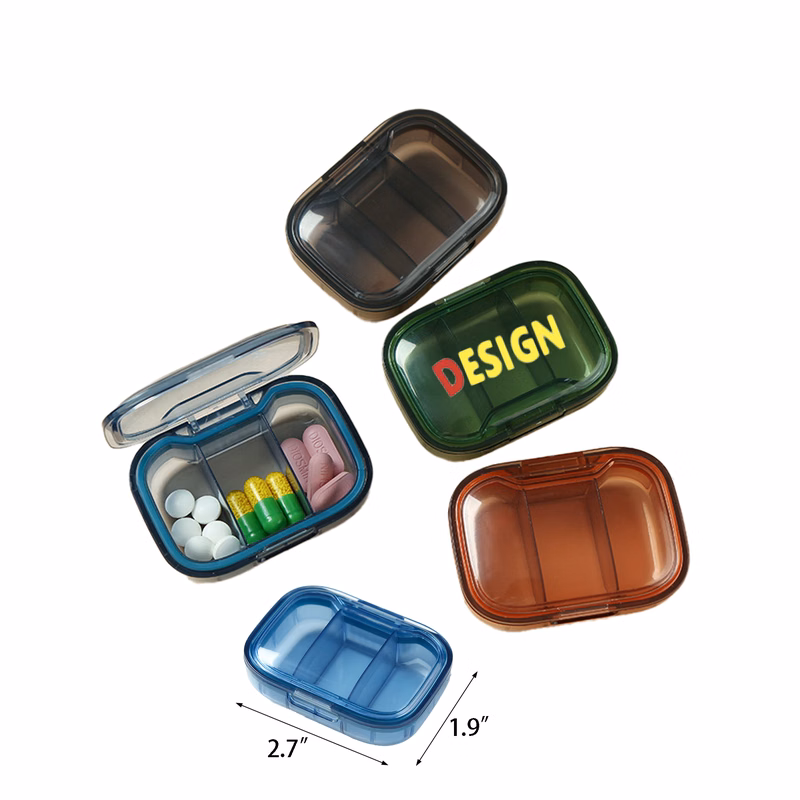 Portable Sealed Three-Compartment Medicine Box