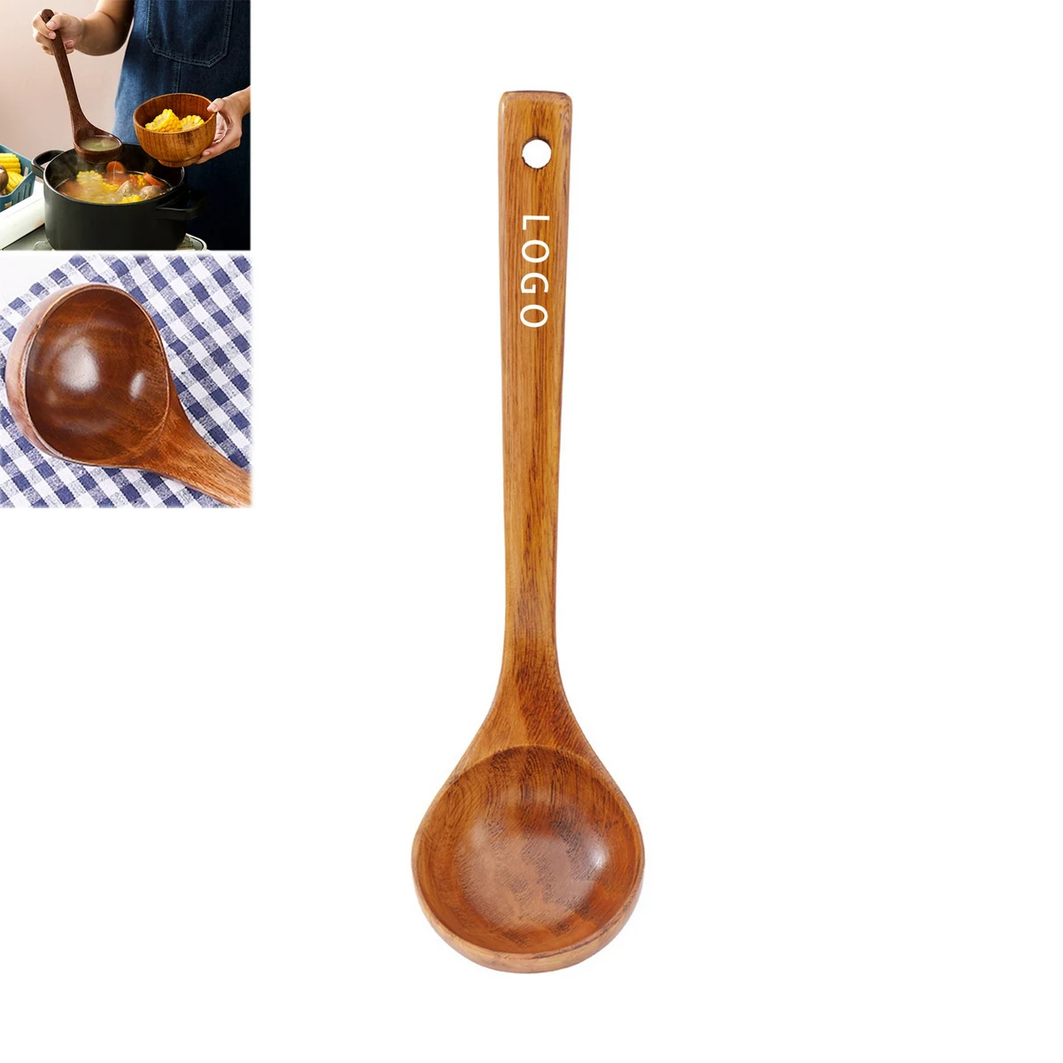 Kitchen Wooden Soup Ladle 1