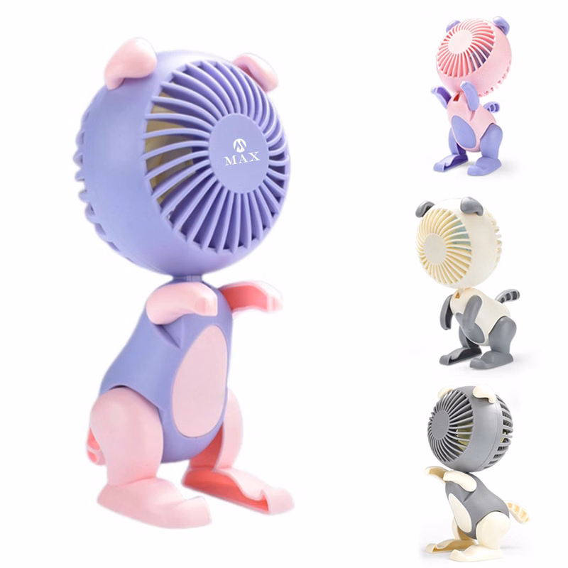 Cartoon Puppy Handheld USB Charging Fan