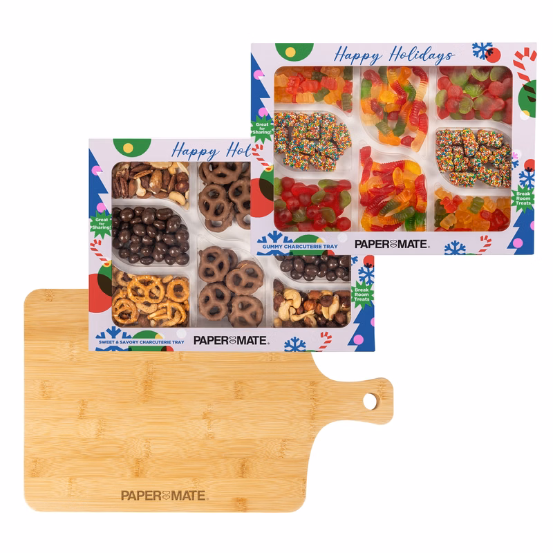 Gummy & Sweet and Savory Charcuterie Trays with Wood Board
