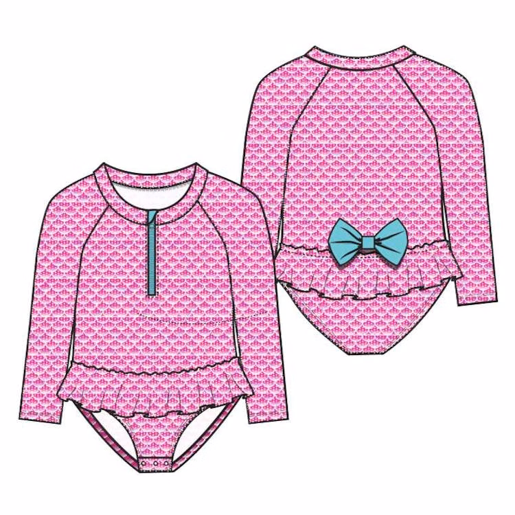 Girls Rash Guard Suits Size 2T-4T