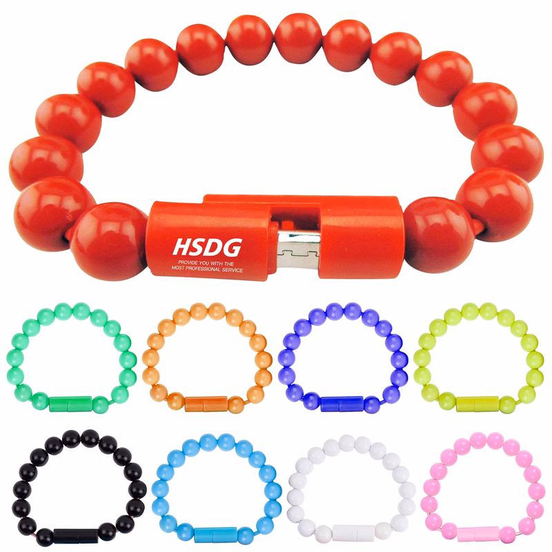 Bead Bracelet USB Charging Cable