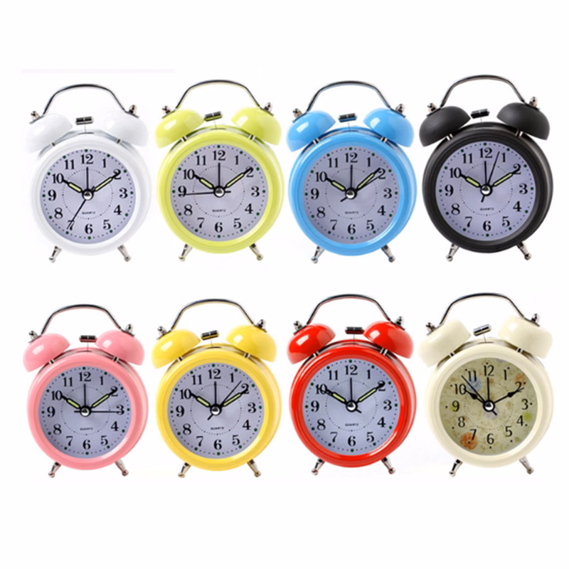 Metal Loud-Sound Quiet Bell Alarm Clock