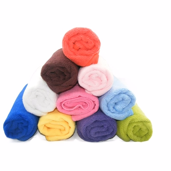 100% Polyester white Microfiber Towel - 15"x11"