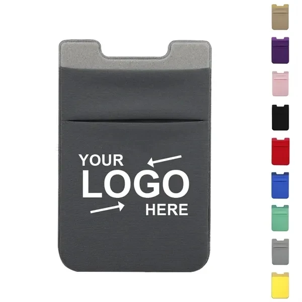 Custom Spandex Sticker Phone Card Case With Holder — Adhesive Wallet Accessory 1
