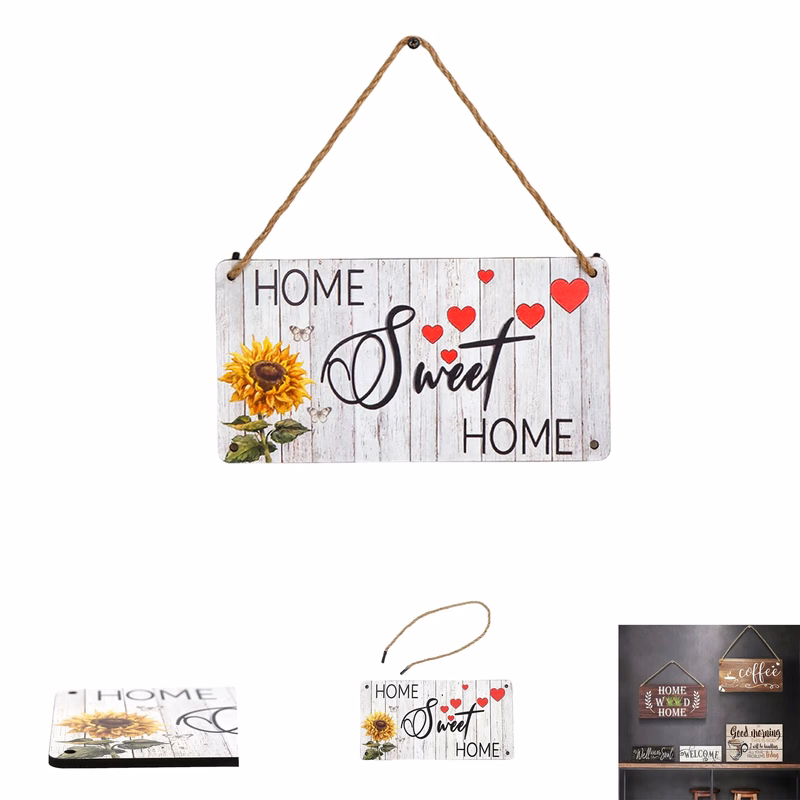 Welcome Listing Decoration Doorplate Wooden
