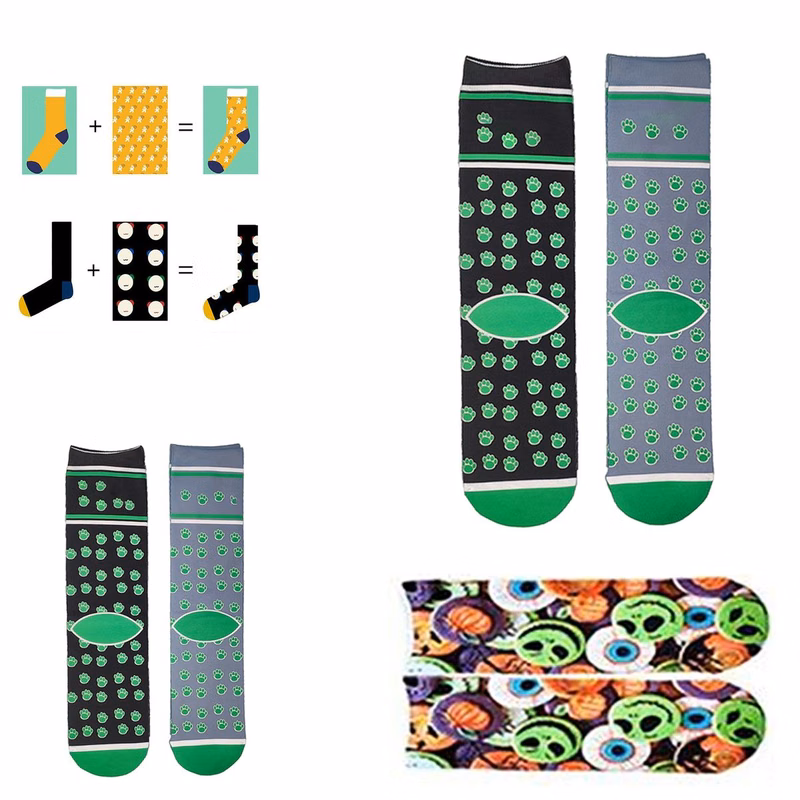 Full Color Casual Crew Tube Socks