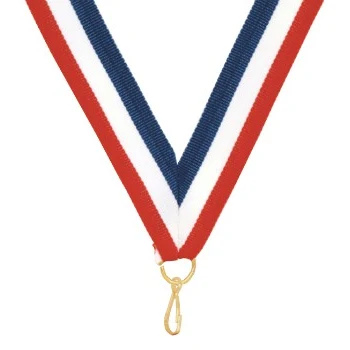 Red, White, and Blue "V" Neck Ribbon with Clip 1