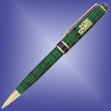 MARBLEIZED GREEN ALPINE BALL PEN