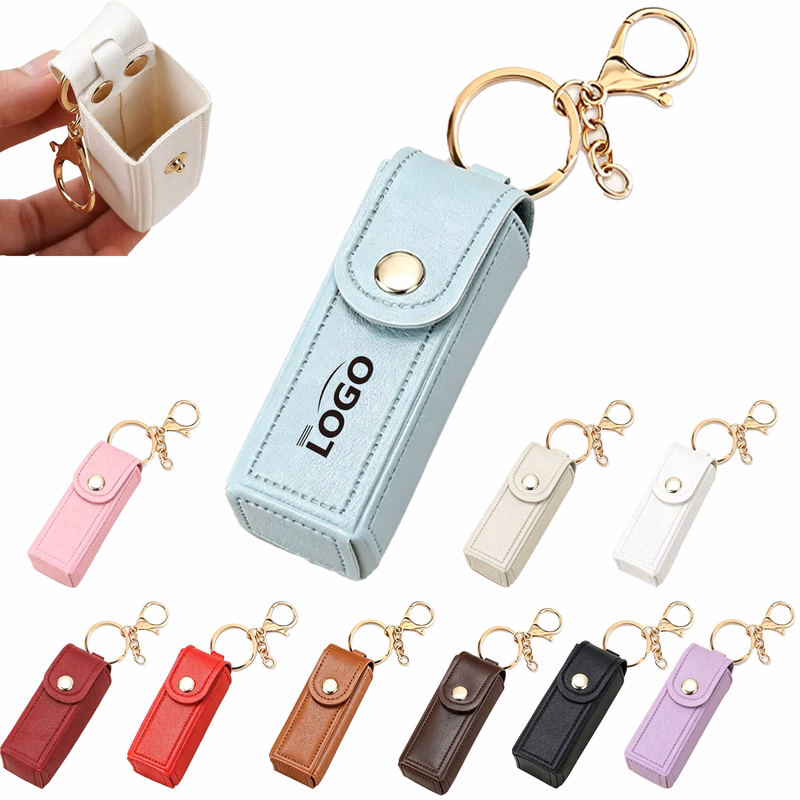 Portable Lipstick & Lip Balm Holder Keychain
