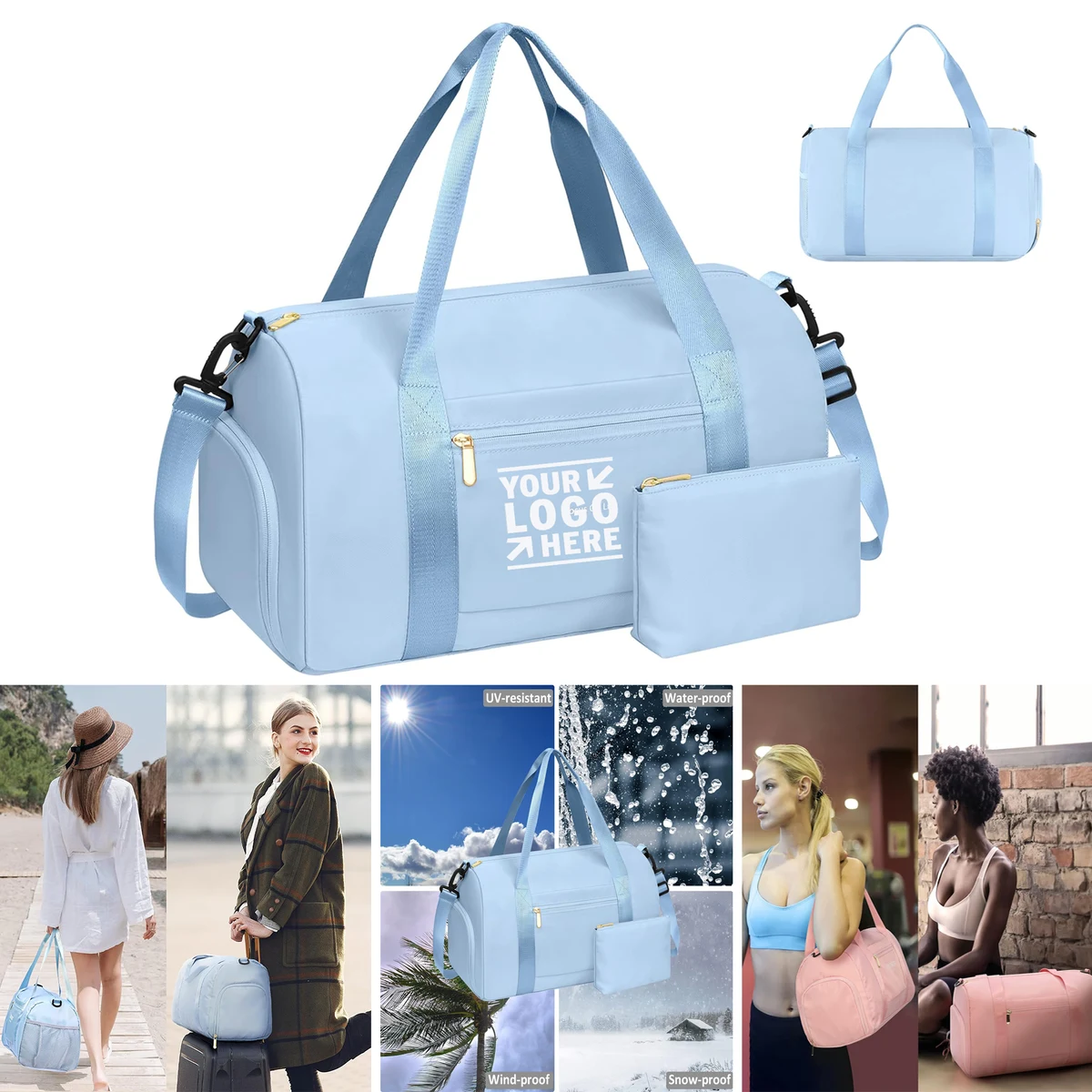 Women Waterproof Sports Duffle Gym Travel Compartment Luggage Mommy Maternity Hospital Bag With Shoe 1