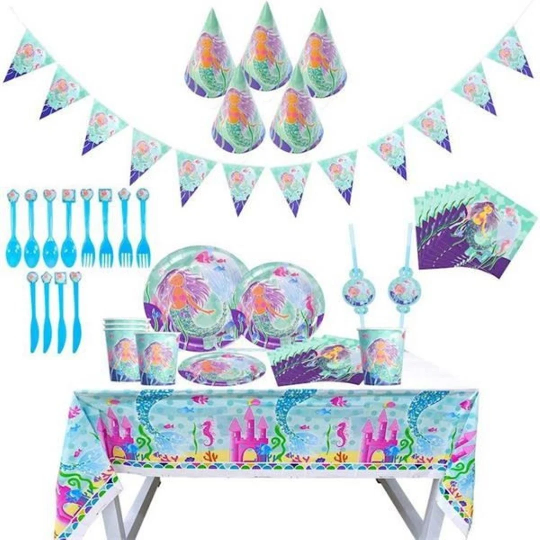 Mermaid Party Disposable Cutlery 1