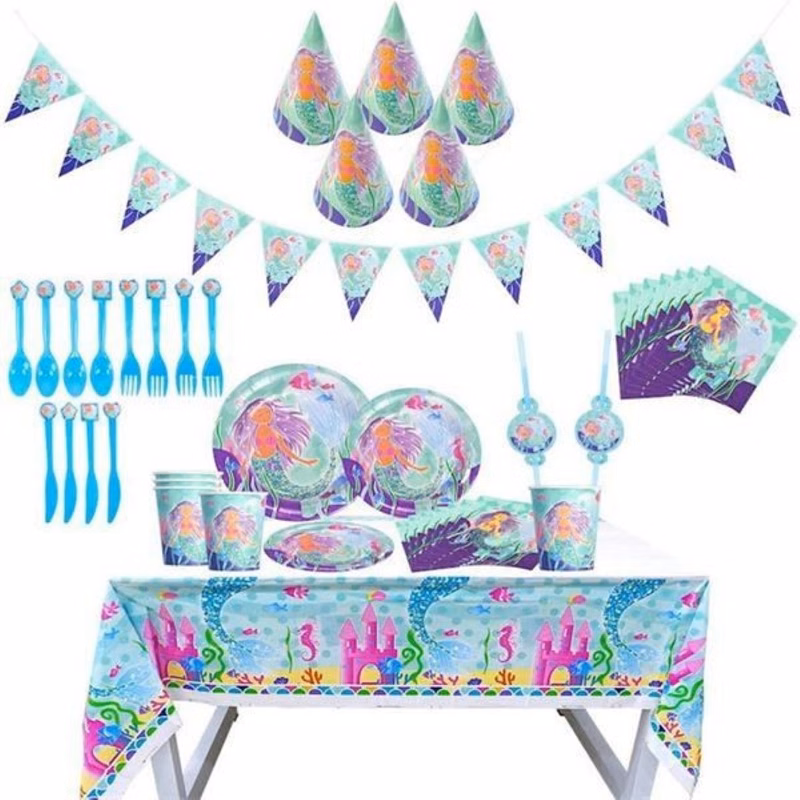 Mermaid Party Disposable Cutlery