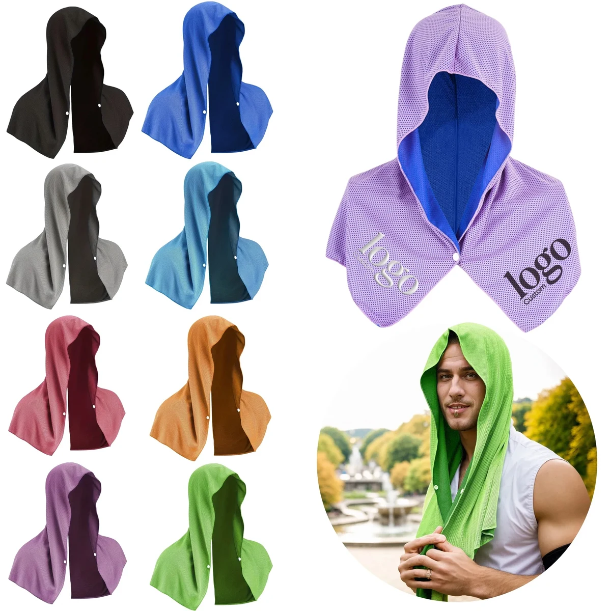 Hooded Cooling Towel, Quick - Dry, Outdoor Sports 1