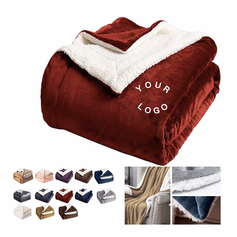 Soft Sherpa Throw Blanket 50x60 Inch for Home Use