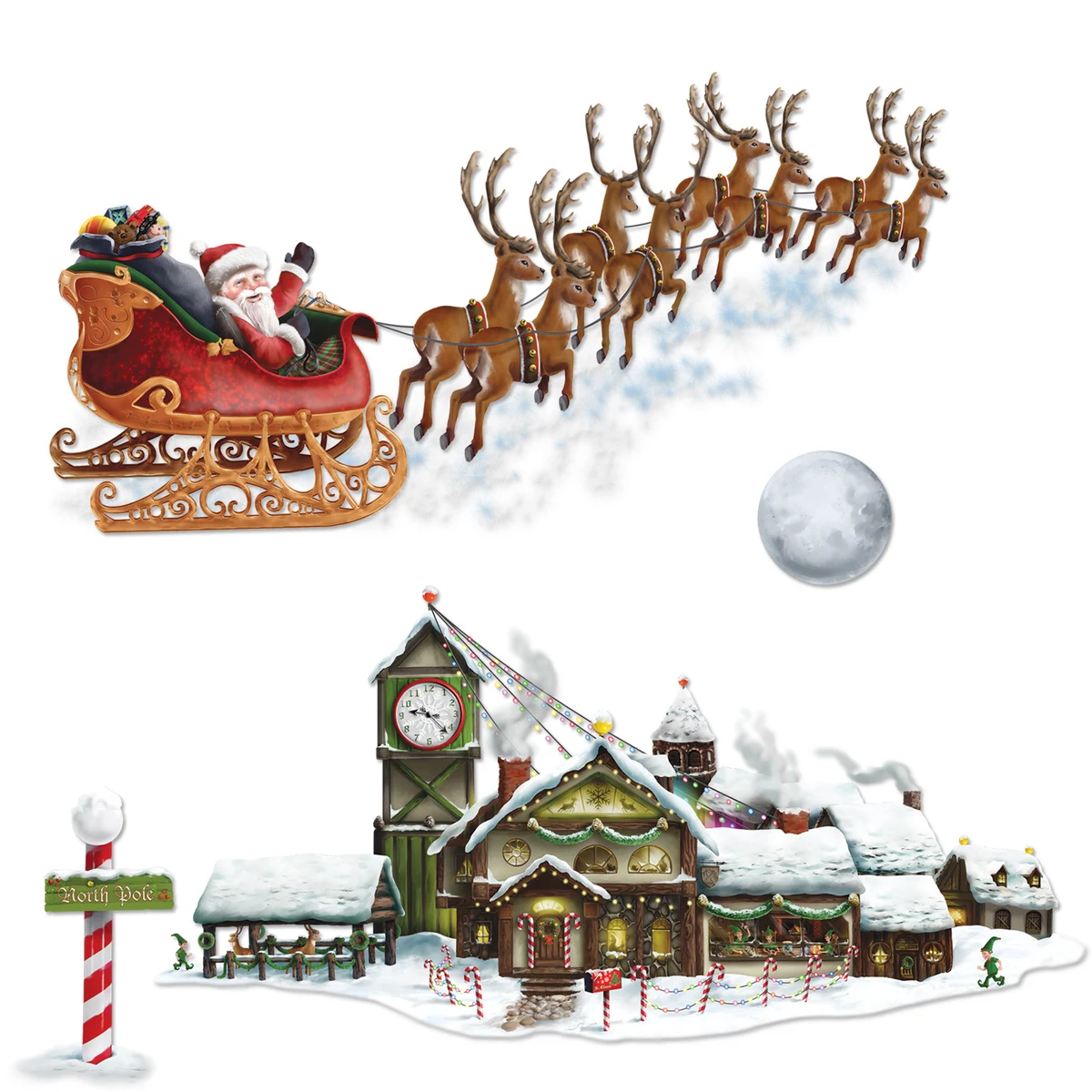 Santa's Sleigh & Workshop Props 1