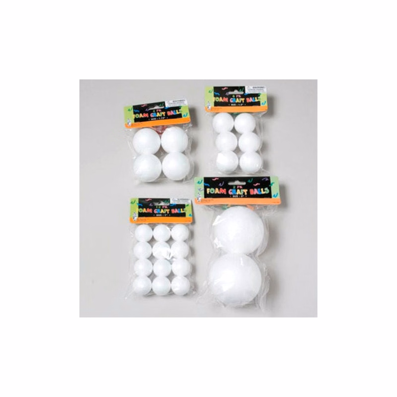 Foam Craft Balls - 4 Assorted Sizes