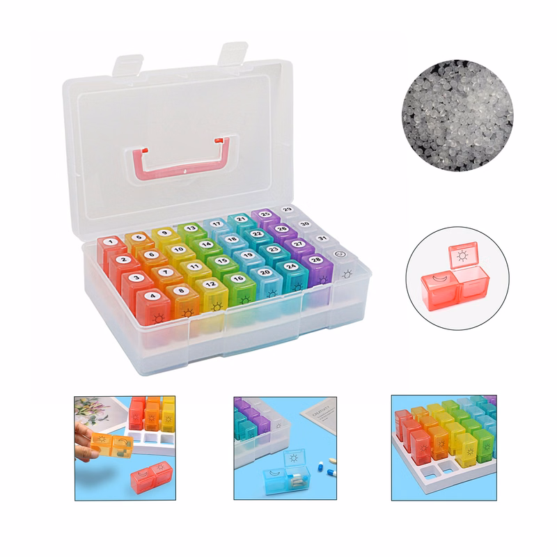 Container Storage Container Medicine Pill Box With Handle