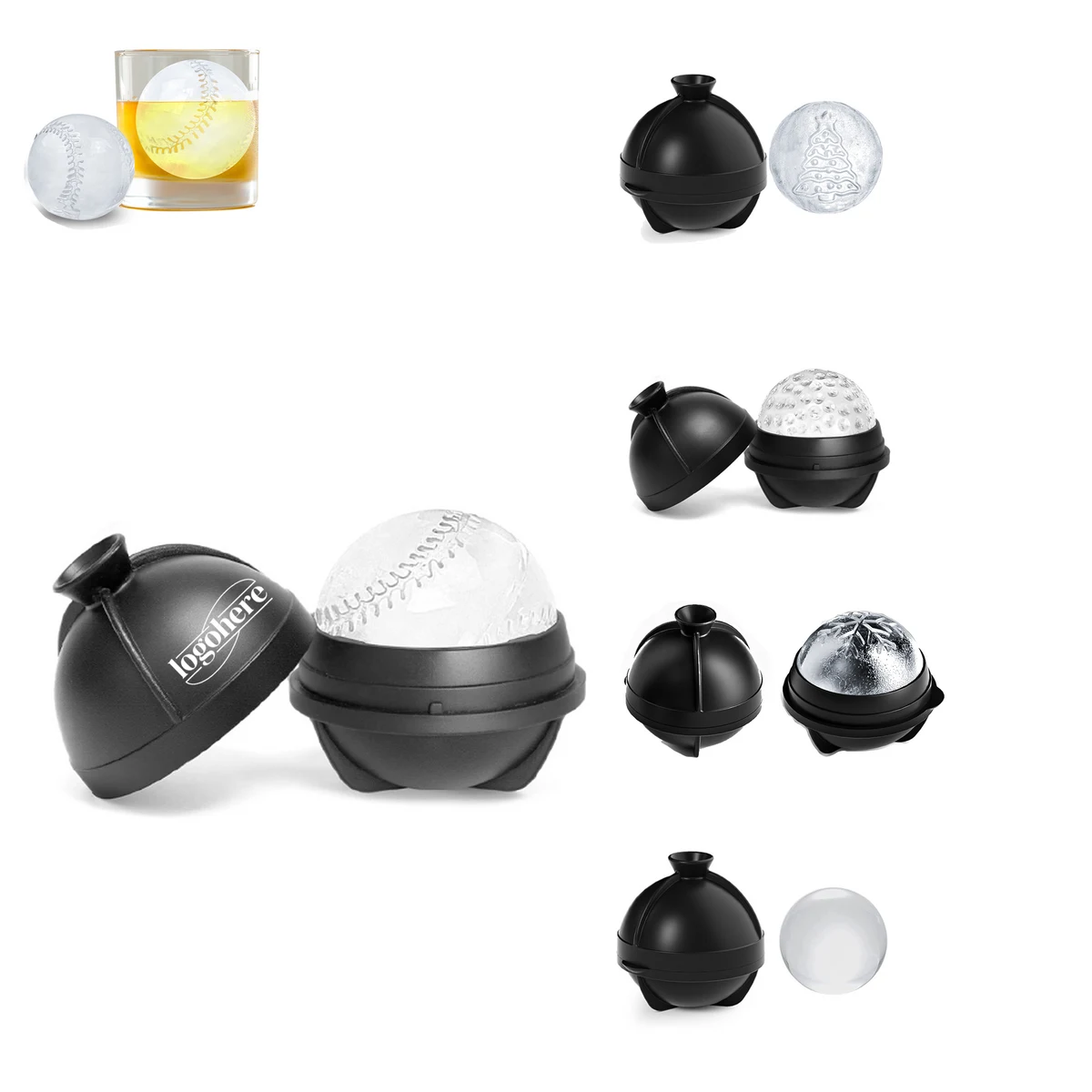 MOQ 50 Personalized Ice Ball Maker, Food Grade Silicone Mold 1