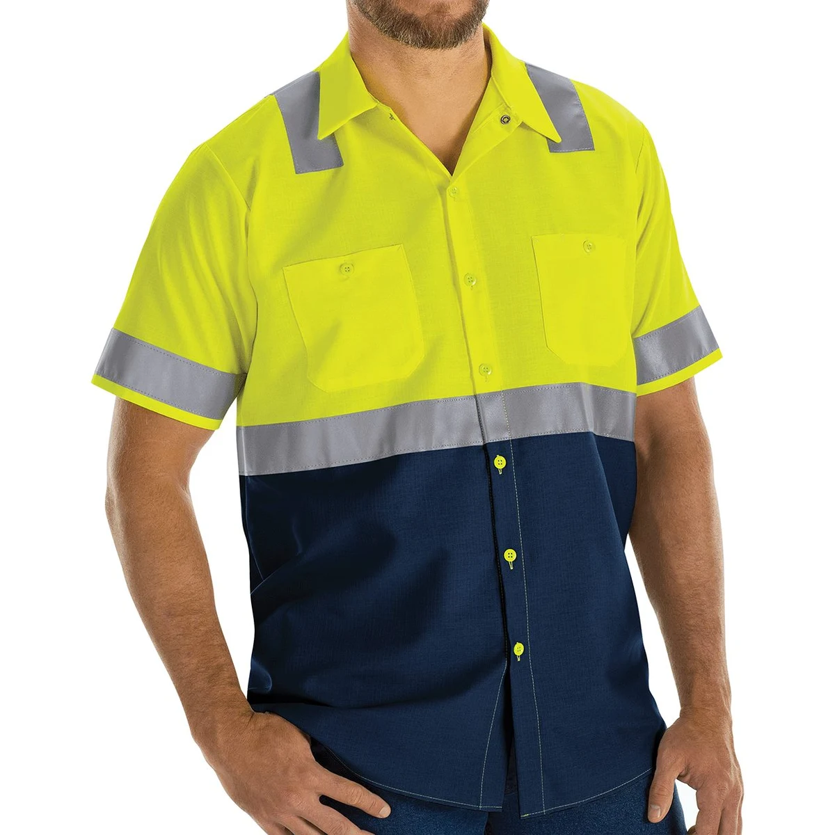 Men's Tall Enhanced & Hi-Visibility Work Shirt - SY24T 1