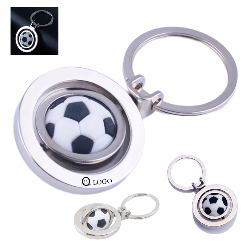 Creative Rotating Soccer Keychain