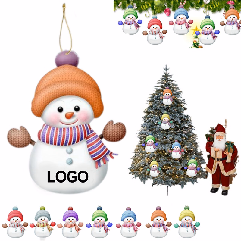 Acrylic Christmas Snowman Ornament