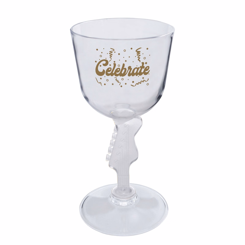 7oz Novelty Stem Plastic Wine Glass