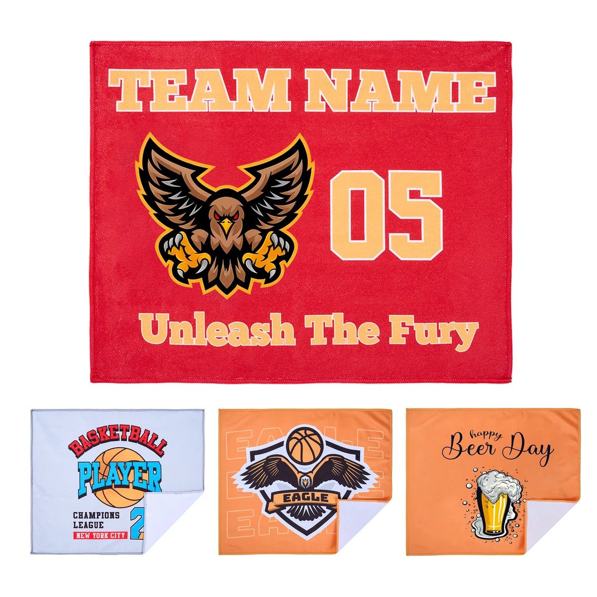 15" X 18" Sublimated Rally Towel - 400GSM Poly-Cotton 1