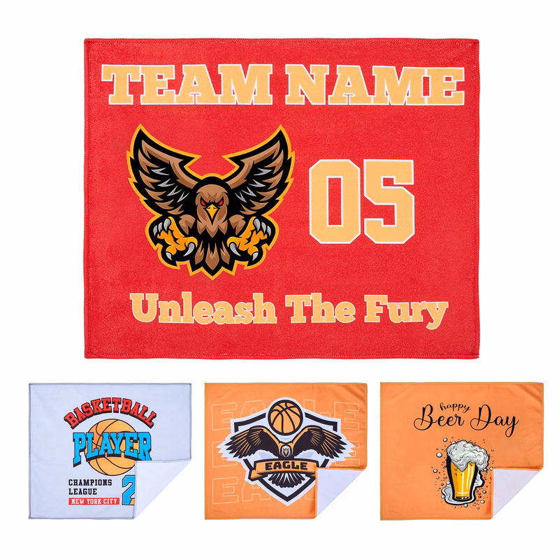 15" X 18" Sublimated Rally Towel - 400GSM Poly-Cotton