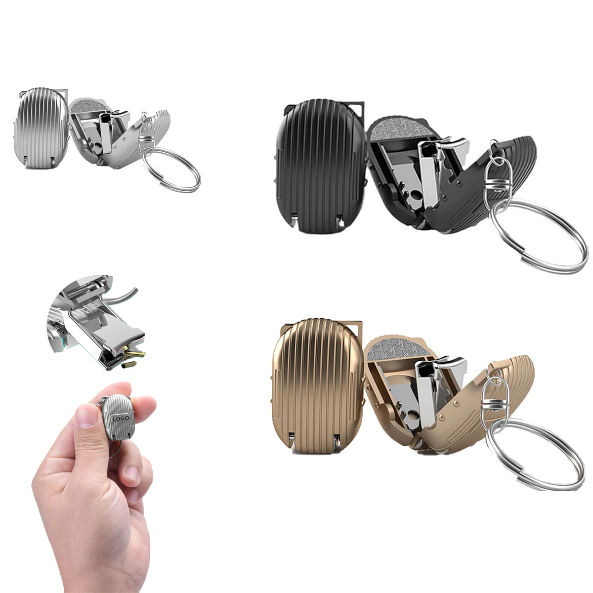 Nail Clippers With Keychain Shape Of Suitcase. 1