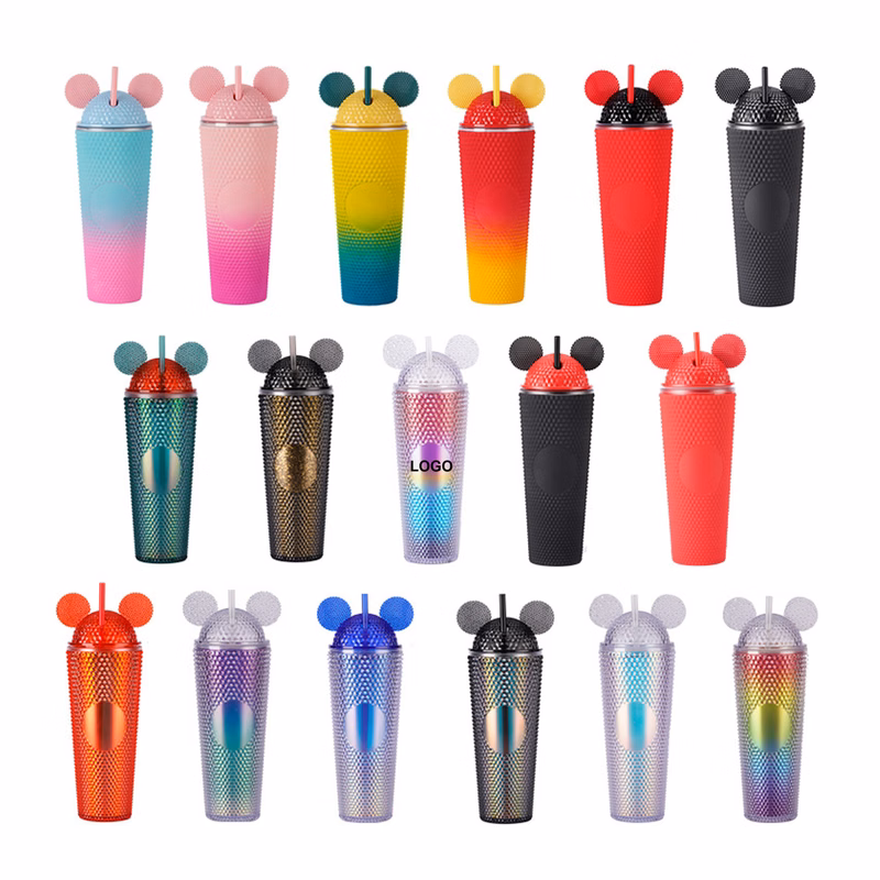 24oz Plastic Tumbler with Straw and Lid (direct import)