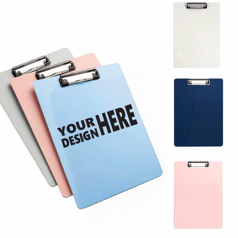 Custom Logo Hardboard Clipboard with Metal Spring Clip