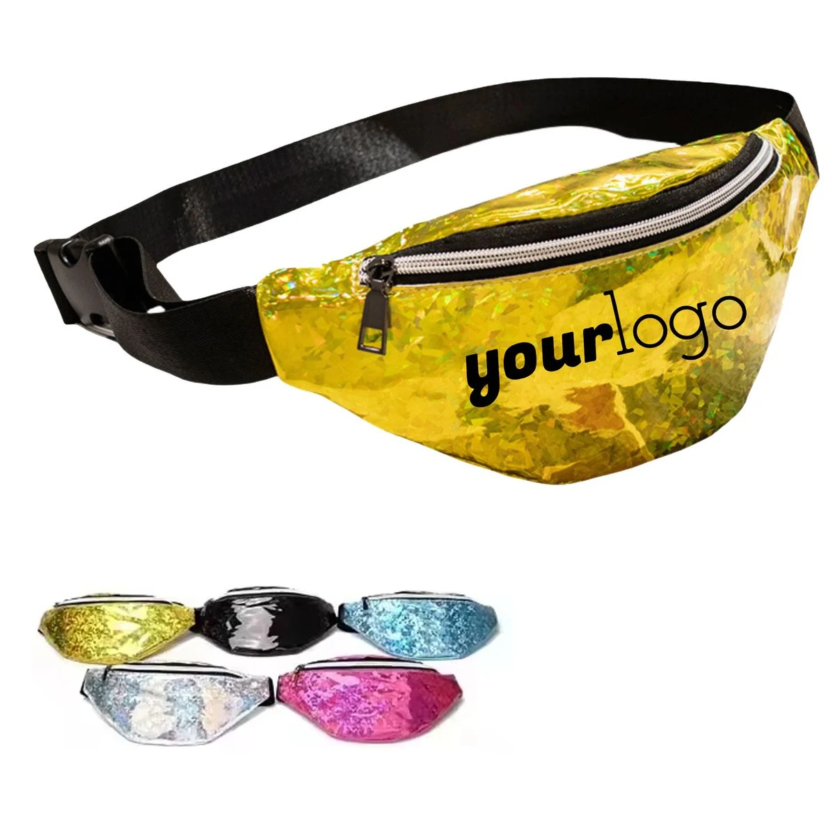Waterproof Shiny Holographic Waist Pack for Festivals 1