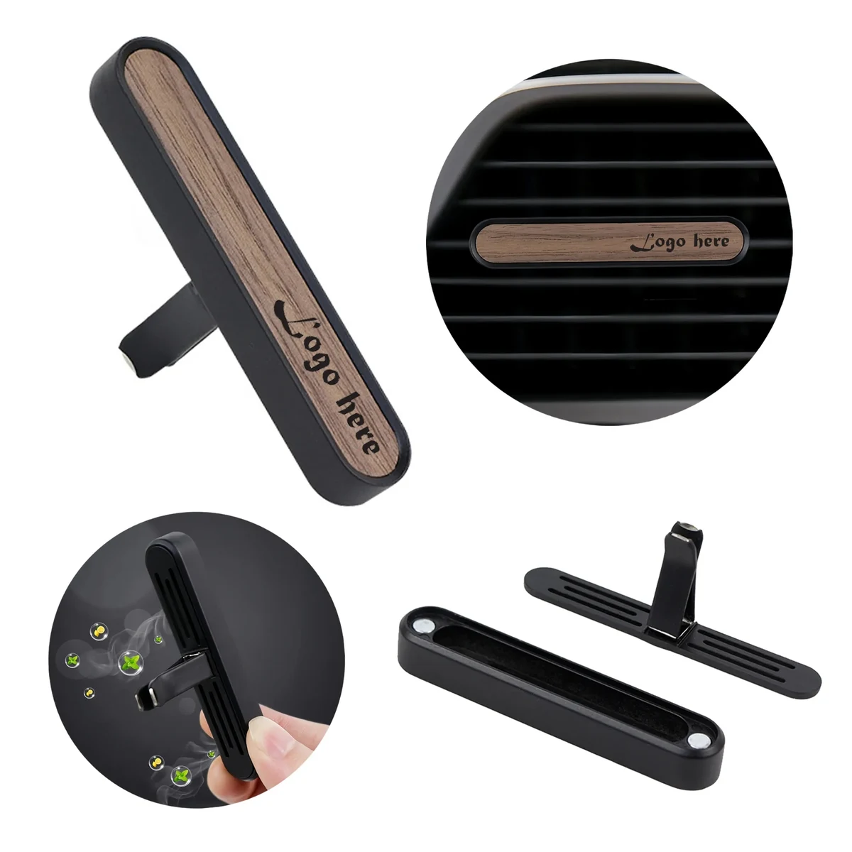 Car Air Fresheners Scents Diffuser Vent Clips Wood Premium 1
