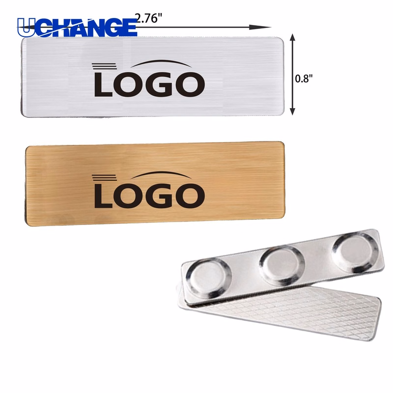 Customizable Stainless Steel Magnetic Name Tag